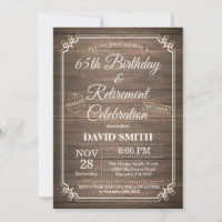 Rustic 65th Birthday and Retirement Party