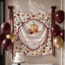 Rustic A Little Pumpkin Baby Shower Backdrop