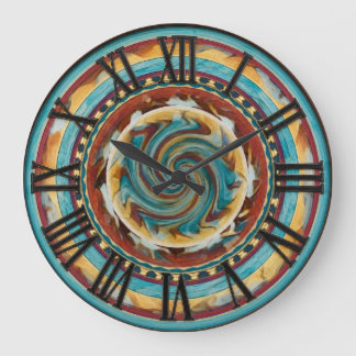 Rustic Abstract Southwest Wall Clock