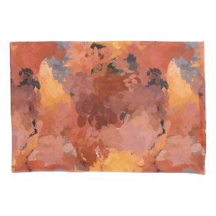 Rustic Abstract Watercolor Autumn Art Pillowcase