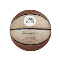 Rustic Add your Logo with Custom Text Company Mini Basketball