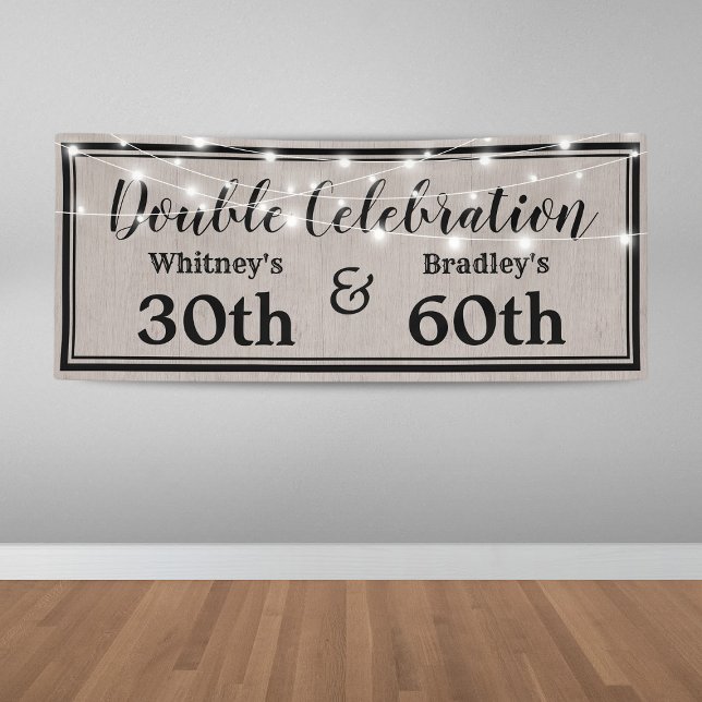 Rustic Adult Joint Birthday Banner (Creator Uploaded)