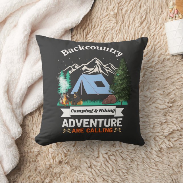 Rustic Adventure is Calling  Throw Pillow (Blanket)