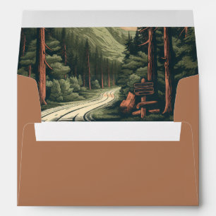 Rustic Adventure Mountain Forest Envelope