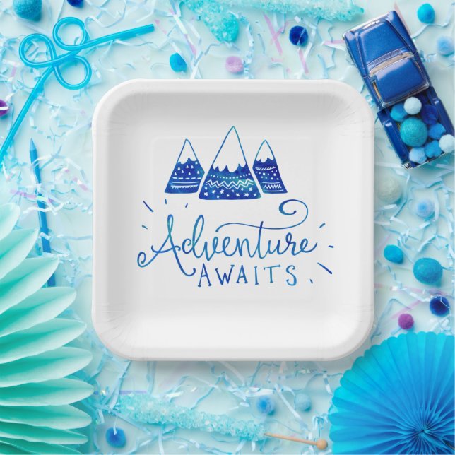 Rustic Adventure Themed Baby Shower Paper Plate (Party)