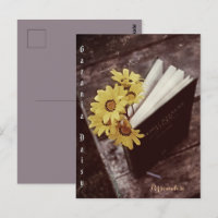 Rustic African Yellow Daisy Flower Bookmark Floral
