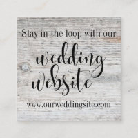 Rustic Aged Grey Wood & Script Wedding Website