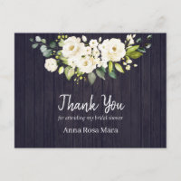 *~* Rustic Aged Wood White Rose Bridal Shower