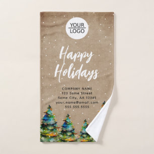 Rustic Ajoutez votre logo Happy Holidays Company