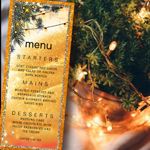 Rustic Amber Dinner Invitation