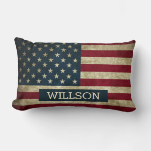 RUSTIC AMERICA FAMILY BACKDROP LUMBAR PILLOW