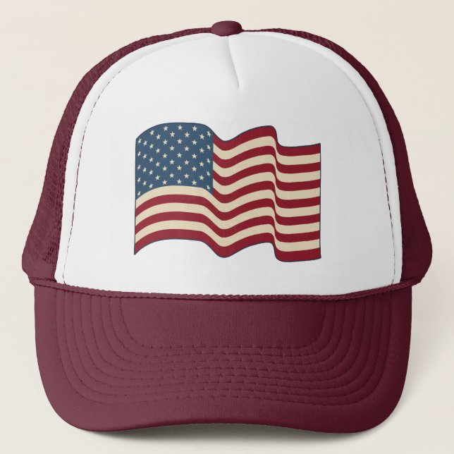 Rustic American Flag Hat (Front)