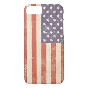 Rustic American Flag iPhone Case