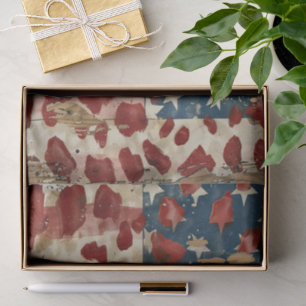 Rustic American Flag Leopard Print (6) Tissue Paper