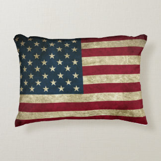 Rustic American Flag Pillow