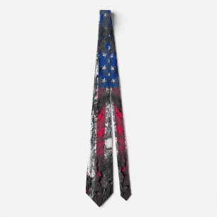 Rustic American Flag Tie