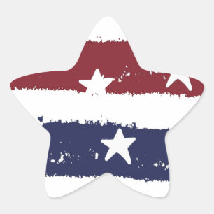 Rustic American Red, White and Blue Stickers