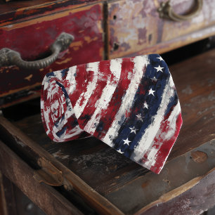 Rustic Americana Stars and Stripes Tie