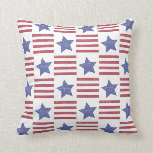 Rustic Americana Throw Pillow