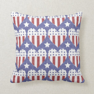 Rustic Americana Throw Pillow