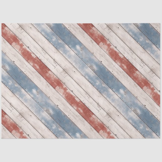 Rustic Americana Wood Plank  Tissue Paper (Front)