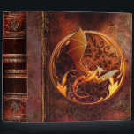Rustic Ancient Tome Faux Brown Leather Dragon Binder<br><div class="desc">Ornate scrollwork,  weathered grunge detail,  a burnished-gold dragon emblem graphic,  and faux leather enriched with a beautiful aged texture create a truly authentic looking 'ancient tome' disguise for this trendy three-ring binder.</div>