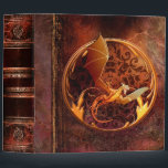 Rustic Ancient Tome Faux Brown Leather Dragon Binder<br><div class="desc">Ornate scrollwork,  weathered grunge detail,  a burnished-gold dragon emblem graphic,  and faux leather enriched with a beautiful aged texture create a truly authentic looking 'ancient tome' disguise for this trendy three-ring binder.</div>