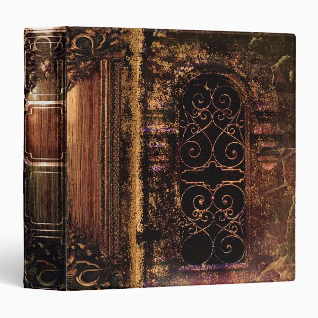 Rustic Ancient Tome Medieval Leather Book Binder (Front/Spine)
