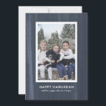 Rustic and Modern Blue Watercolor Hanukkah Holiday Card<br><div class="desc">This rustic,  yet modern Happy Hanukkah card featuring a deep blue watercolor background is a gorgeous way to celebrate the festival of lights. Look for coordinating products from Parcel Studios.</div>