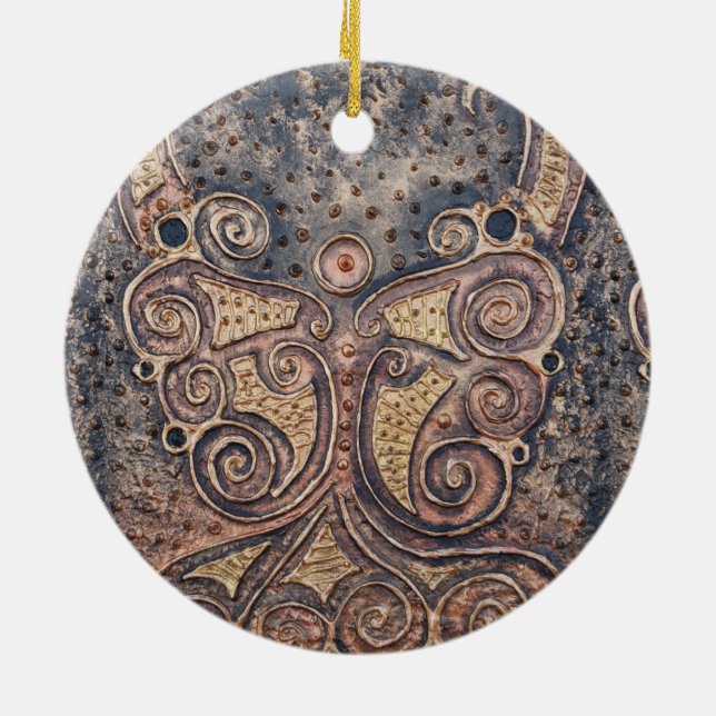 Rustic angel ceramic ornament (Back)