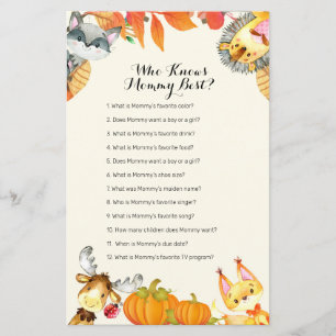 Rustic Animal Pumpkin Who Knows Mommy Best Game