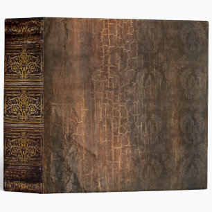 Rustic Antique Ancient Tome Faux Brown Binder