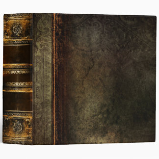 Rustic Antique Ancient Tome Faux Brown Leather Binder