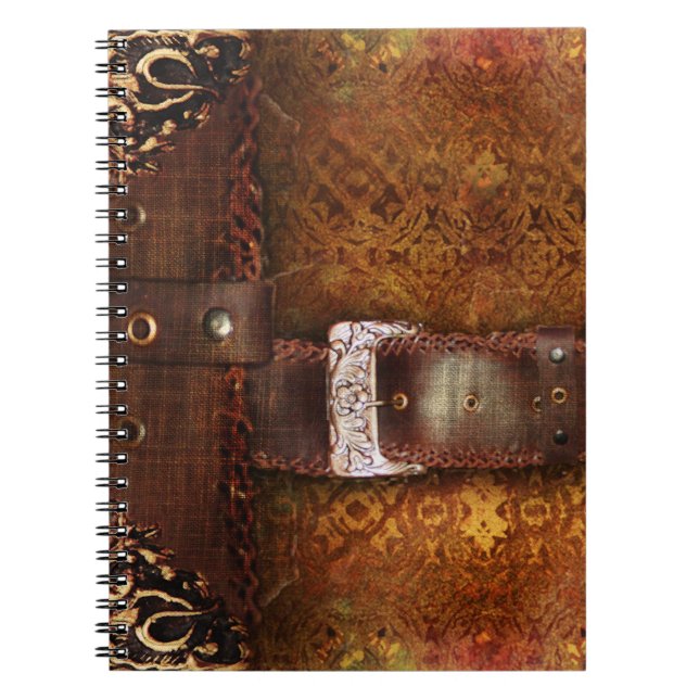 Rustic Antique Ancient Tome Faux Leather Notebook (Front)