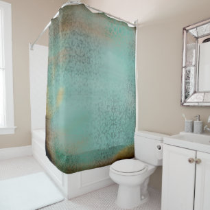 Rustic Antique Farmhouse Style Teal Faux Lace
