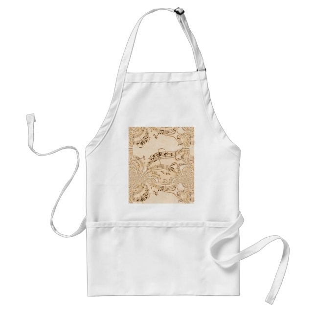 Rustic Antique Musical Notes Standard Apron (Front)
