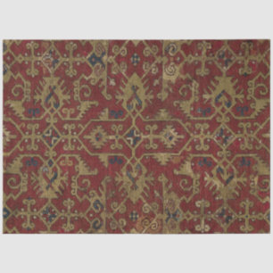 Rustic Antique Oriental Persian Red Pattern Tissue Paper