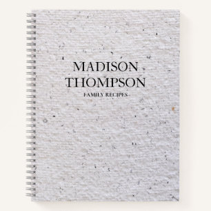 Rustic Antique Vintage Paper Texture Family Recipe Notebook