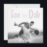 Rustic Antler Art Graphic Square Save the Date<br><div class="desc">Customize this square invitation card with your favourite photo and personal information.</div>