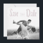 Rustic Antler Art Graphic Square Save the Date<br><div class="desc">Customize this square invitation card with your favourite photo and personal information.</div>