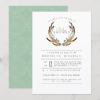 Rustic Antler Watercolor Baby Shower
