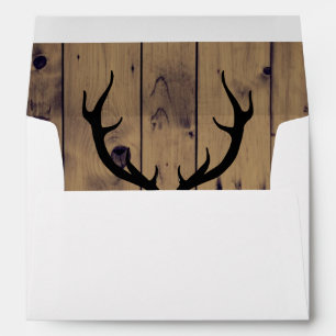 Rustic Antlers 5x7 Wedding Envelopes