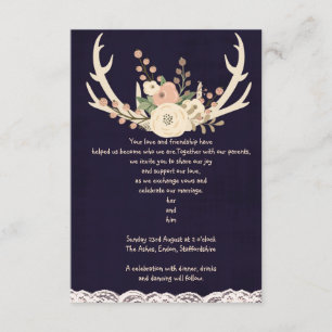 Rustic antlers invite