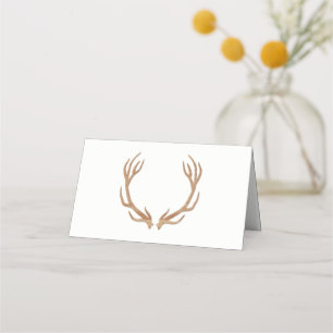 Rustic Antlers Wedding Folded Place Cards