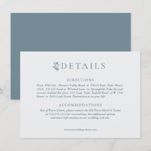 Rustic Antlers with Floral Wreath   Wedding Enclosure Card