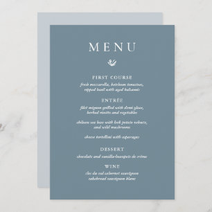  Rustic Antlers with Floral Wreath   Wedding Menu