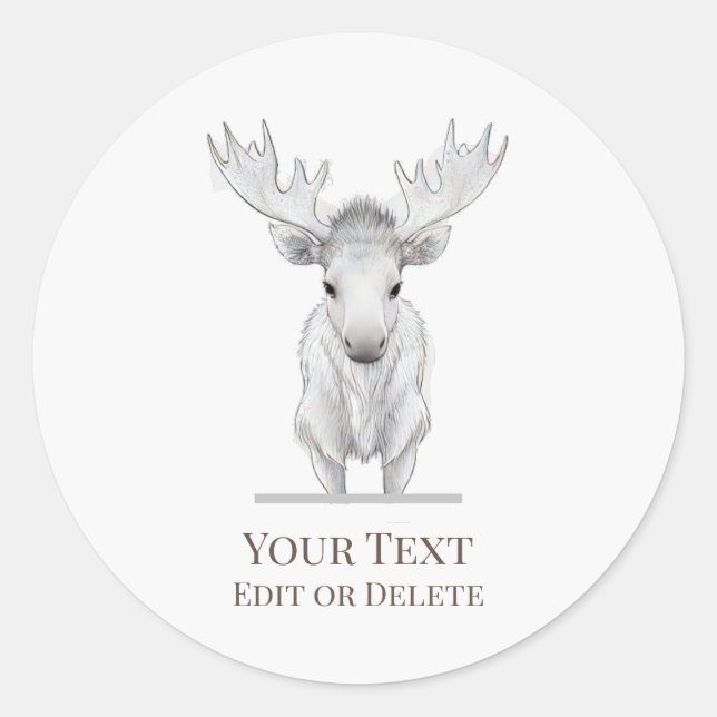 *~* Rustic AP49 Cute Cartoon Baby Moose Sticker (Front)