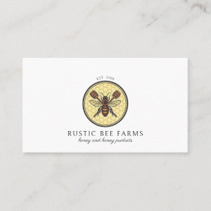 Rustic Apiary Honey Bee Beekeeper Business Card