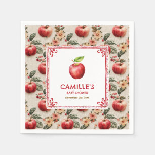 Rustic Apple Baby Shower Paper Napkins