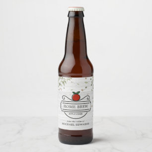 Rustic Apple Cider Personalized Bottle Label